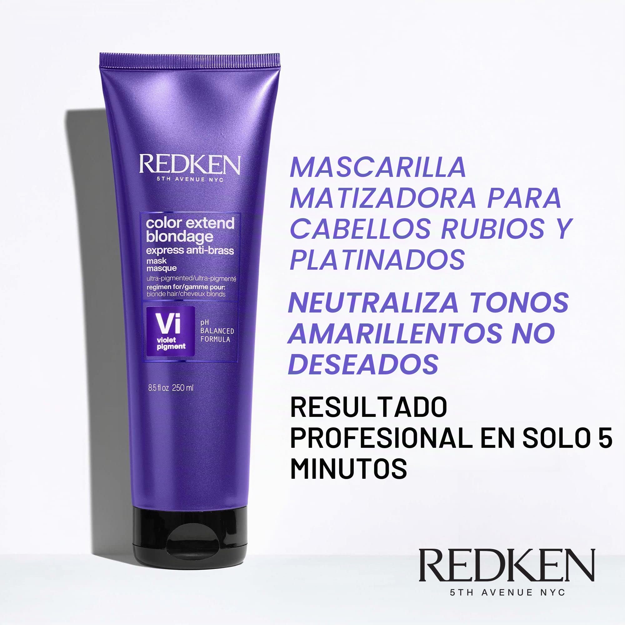 Redken, Mascarilla para el Cuidado del Color para Cabello Rubio, Color Extend Blondage, 250 ml