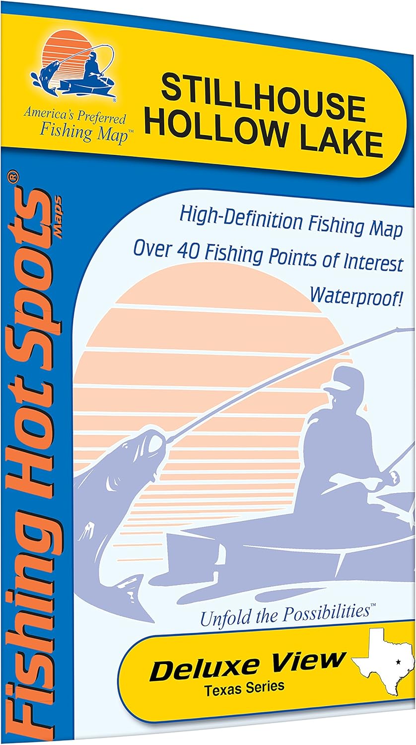 Stillhouse Hollow Lake Fishing Map Sports & Outdoors