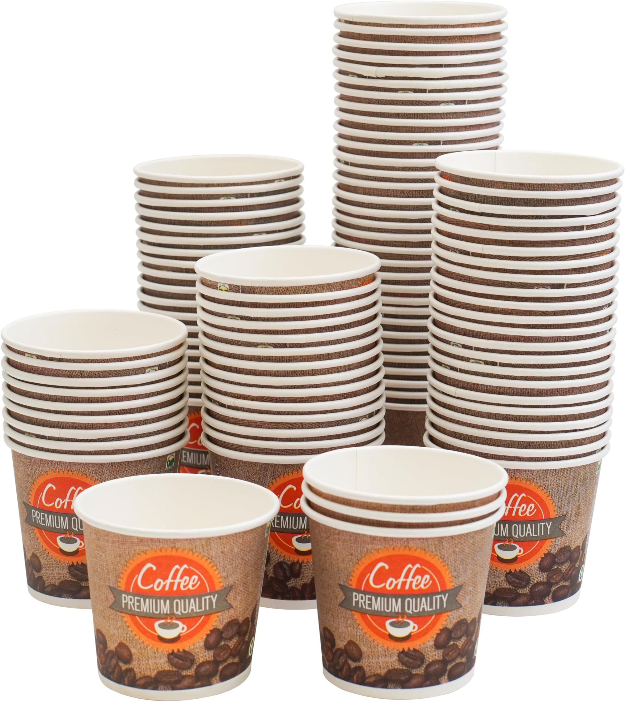 PARICOTT 150ml – 100 Cups | Tea Paper Cups | Premium Printed Disposable Cups for Tea & Coffee – Eco-Friendly, Recyclable, One-Time Use Paper Glass for Home, Office, Events, Parties, Wedding