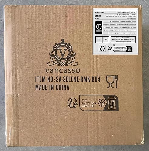 Miniatura 10 de vancasso Selene - Juego de 6 mini moldes de cerámica de 4 onzas, aptos para horno, para crema brûlée, soufflés, postres, patrones hechos a mano en