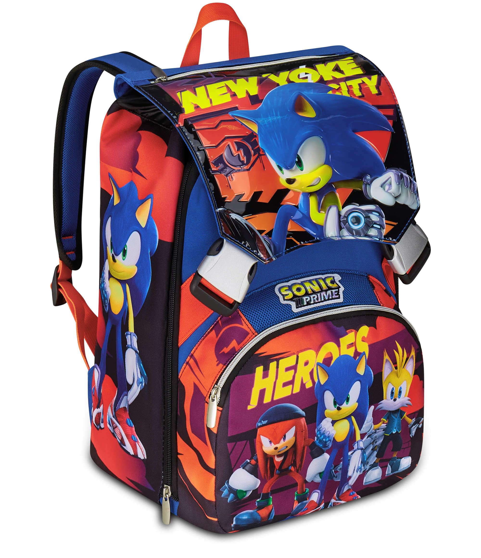 Seven Sonic Zaino Doppio Scomparto Estensibile, Blu, Maxi Capienza, Schienale Preformato, Bambino, Scuola Elementare