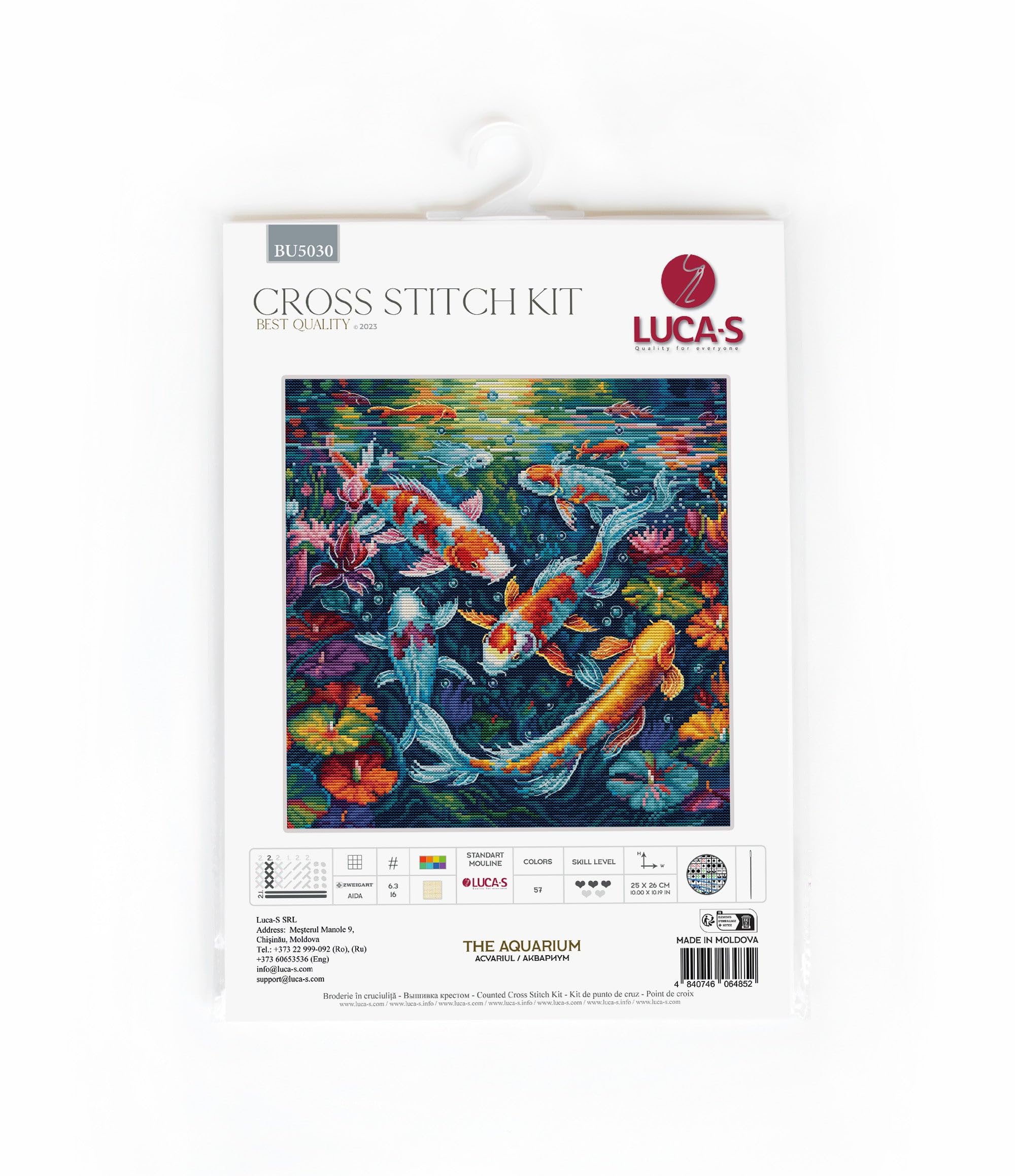 Luca-S Kreuzstich Stickpackung Das Aquarium Zählmuster