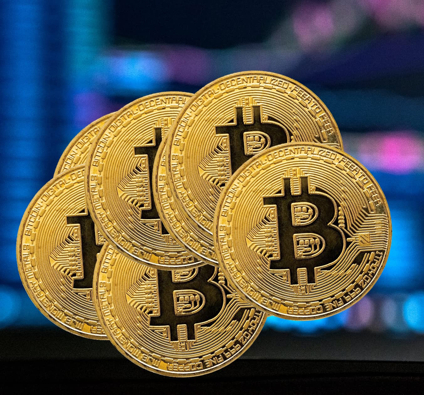Dawnzen 12 Pz Bitcoin Moneta Fisica, Oro Placcato Moneta Bitcoin Regalo Collezionabile BTC Coins con Capsula Protettiva