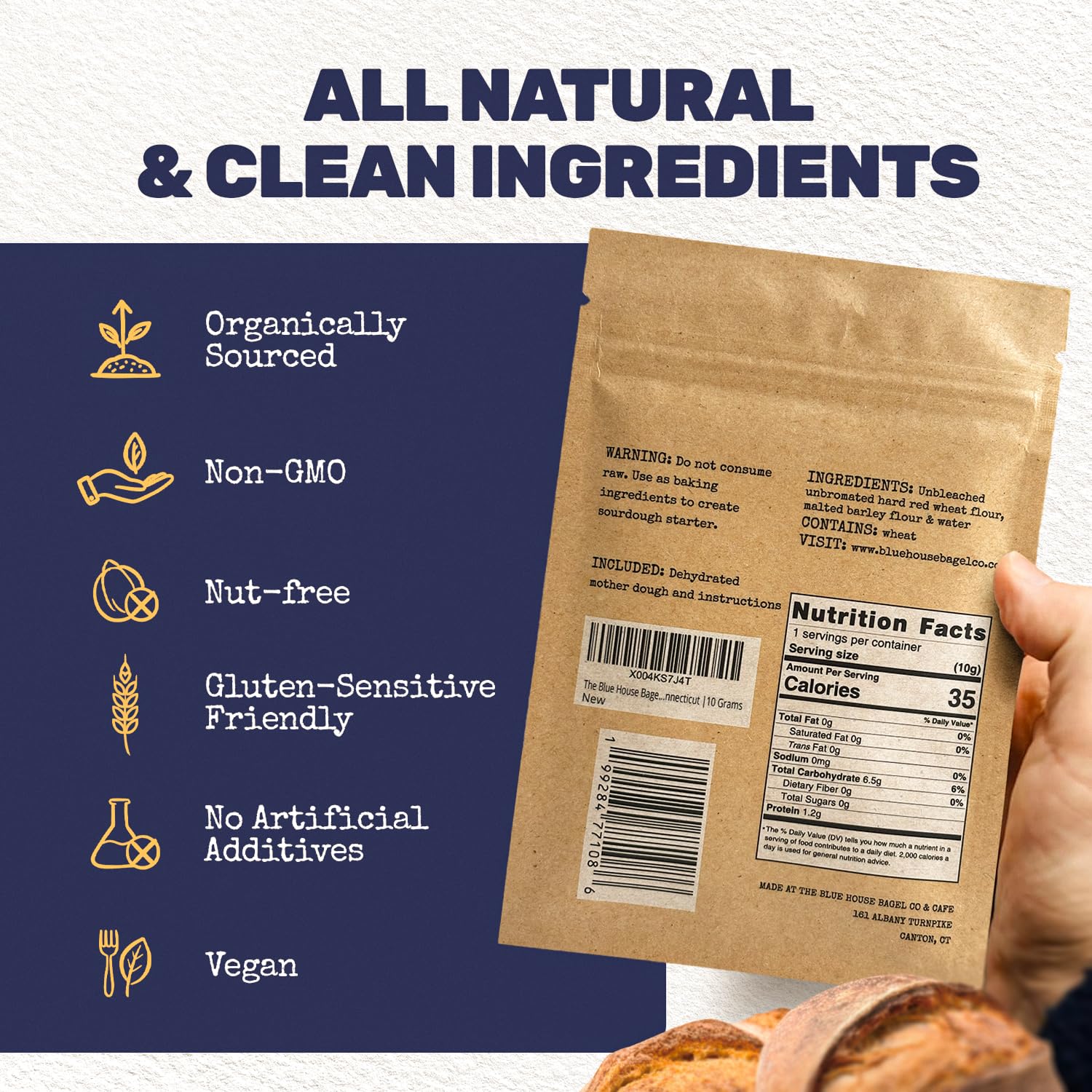 Dehydrated Sourdough Starter – Award-Winning Sour Dough Starter Culture | Fast-Activating, Beginner Friendly, Gluten Sensitive, Organically Sourced | Live Culture for Bread, Bagels & Pizza - 10g - Image 2