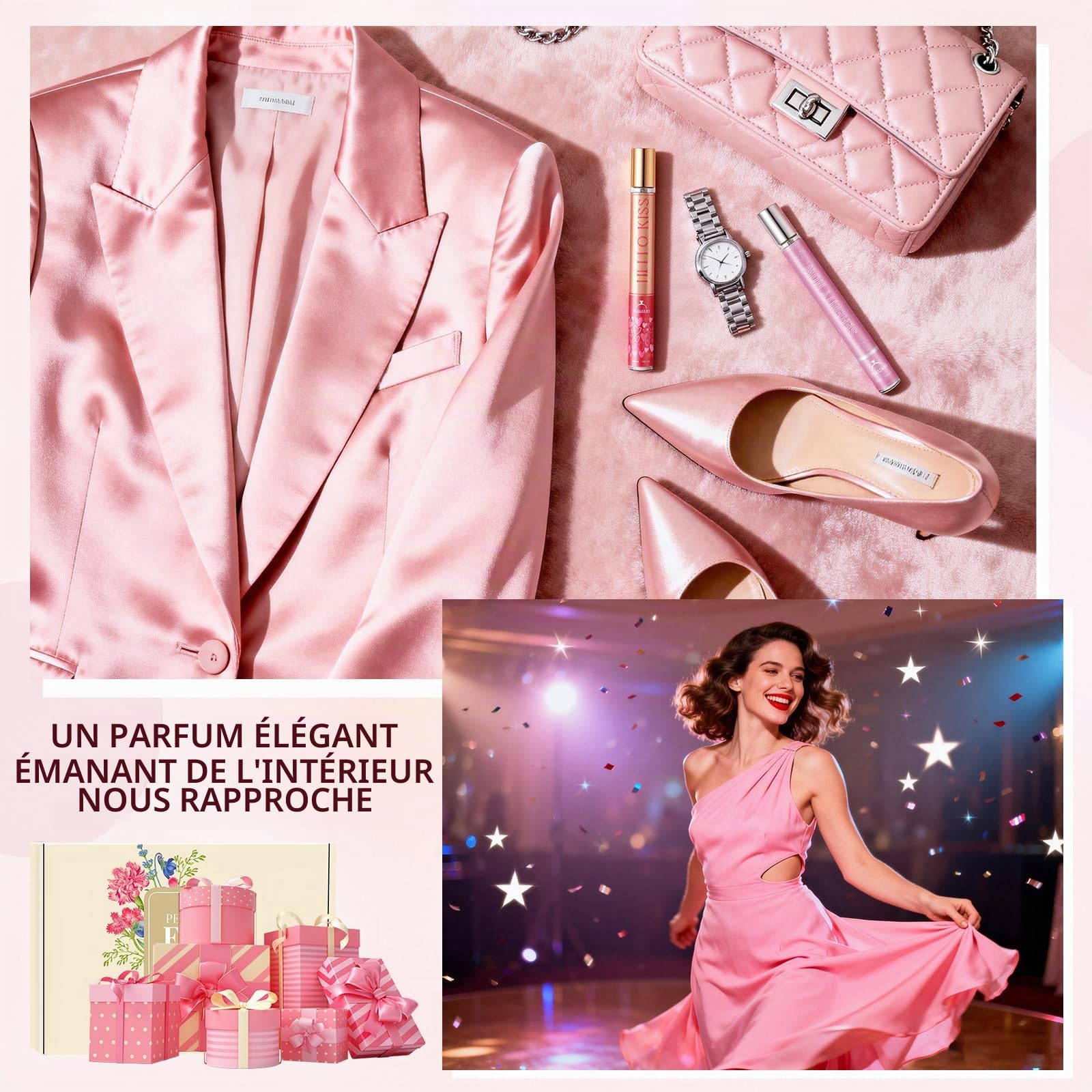 10 pièces parfum premium cadeau pour femmes set d'eau de toilette pour dames, mini parfums pour dames avec notes florales, fruitées et boisées, parfum de voyage cadeau pour filles mères