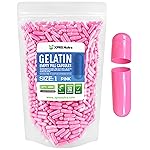 XPRS Nutra Size 1 Empty Capsules - 1000 Count Empty Gelatin Capsules - Pill DIY Capsule Filling - Pure Bovine Pill Gel Caps for Do-It-Yourself Supplements (Pink)