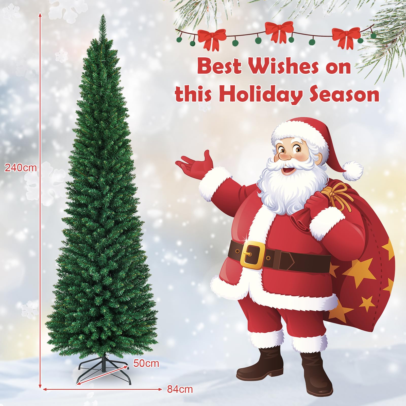 Sapin De Noël Artificiel 3,6M KOMFOTTEU - 2500 Branches & 1030 Lumières LED | Arbre Déco Maison Bureau Magasin