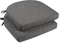 Vista 15 de downluxe Cojines para sillas de interior para sillas de comedor, almohadillas de espuma texturizada suaves y cómodas para sillas de cocina con lazos