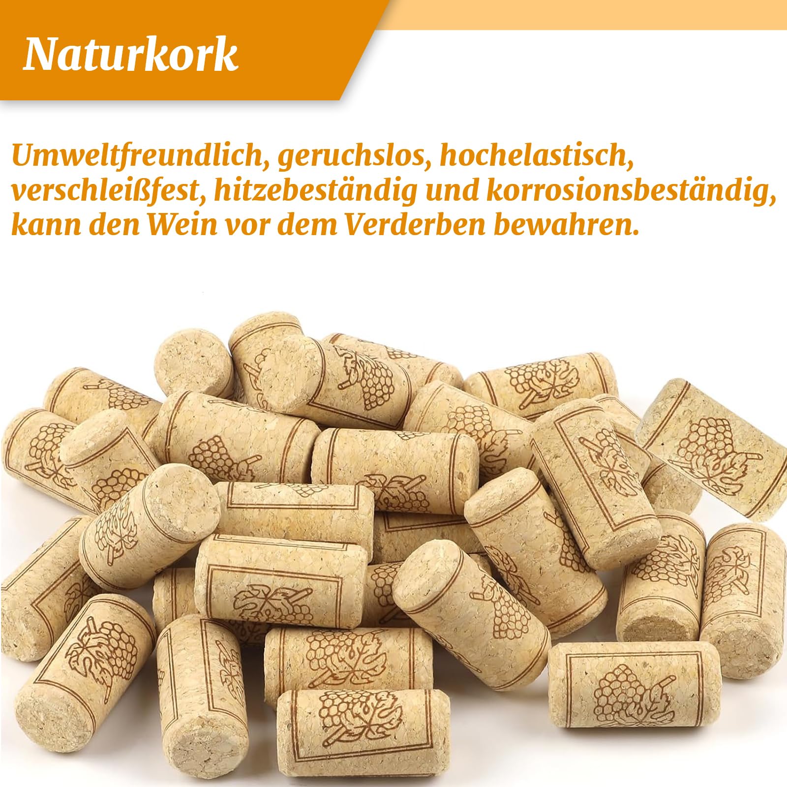 MAEXUS 40 sztuk kork, naturalnych cylindrycznych zapasowych korków do butelek wina