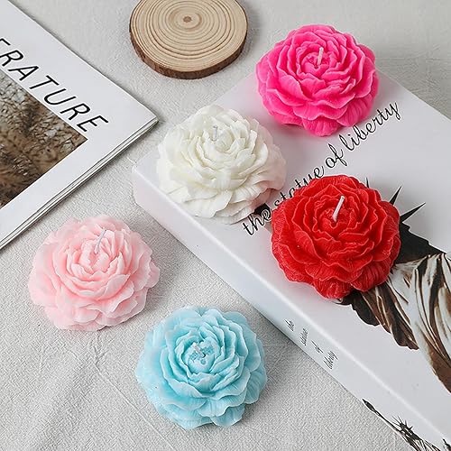 Miniatura 5 de 2 moldes de peonía para velas de peonía, molde de rosa, moldes de fundición de resina para joyería, moldes de silicona hechos a mano para hacer