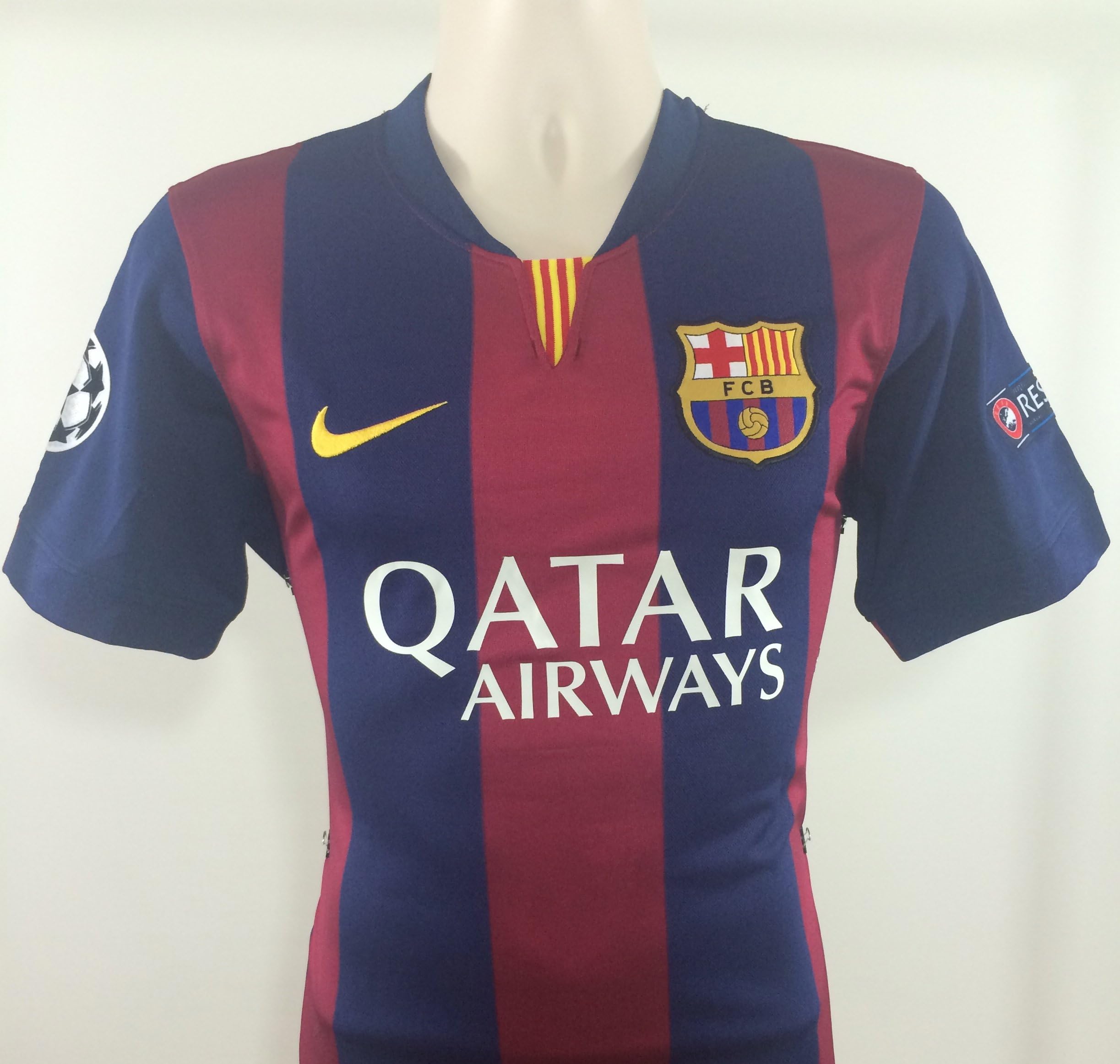 NEW 2015 Navy & Red Barcelona Nike Home Soccer Jersey (Large)