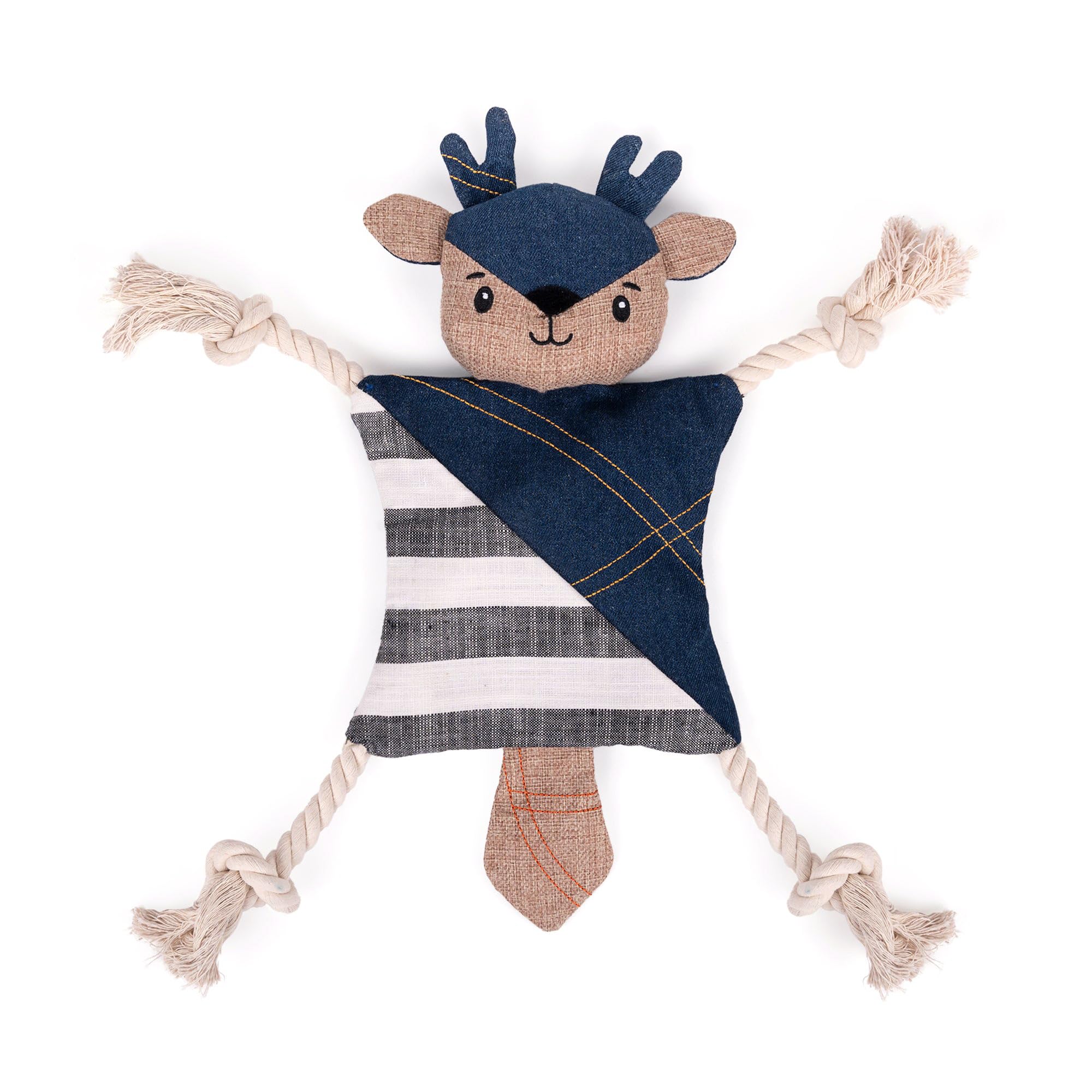 Heads Up For Tails Jean Deer With Rope Plush Dog Toy - 23 Cm, Multicolor (B0D3Q43TBB) Amazon Price History, Amazon Price Tracker