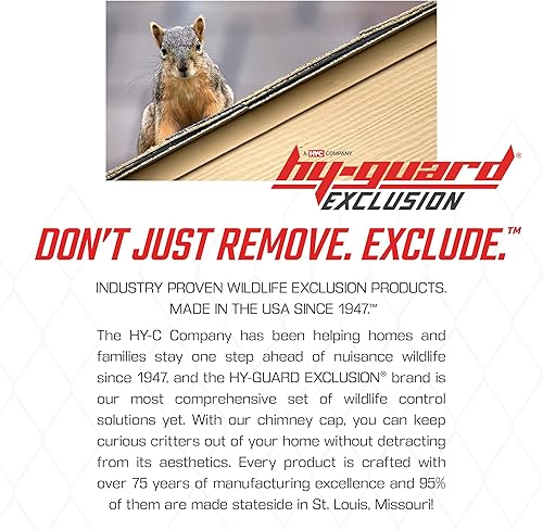Miniatura 8 de HY-GUARD HG99 - Cubierta de chimenea de acero galvanizado de un solo perno en malla, tamaño de 34 pulgadas, se adapta a baldosas de humo de arcilla