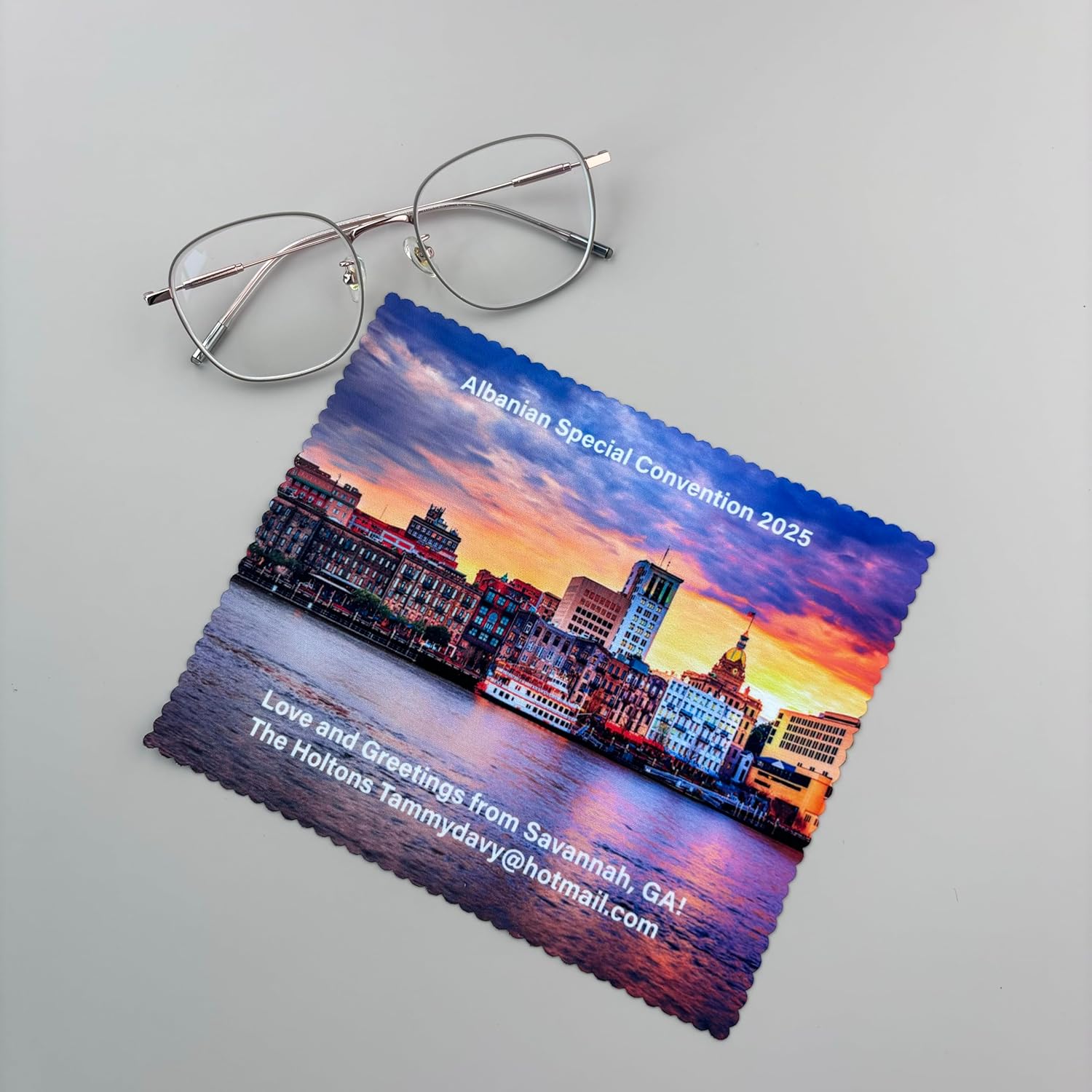 200pcs Microfiber Cleaning Cloth -Custom Print Your Company or Business Logo - Promotional Item for Glasses Cleaning, Screens, & Lenses - 6 x 6 inch