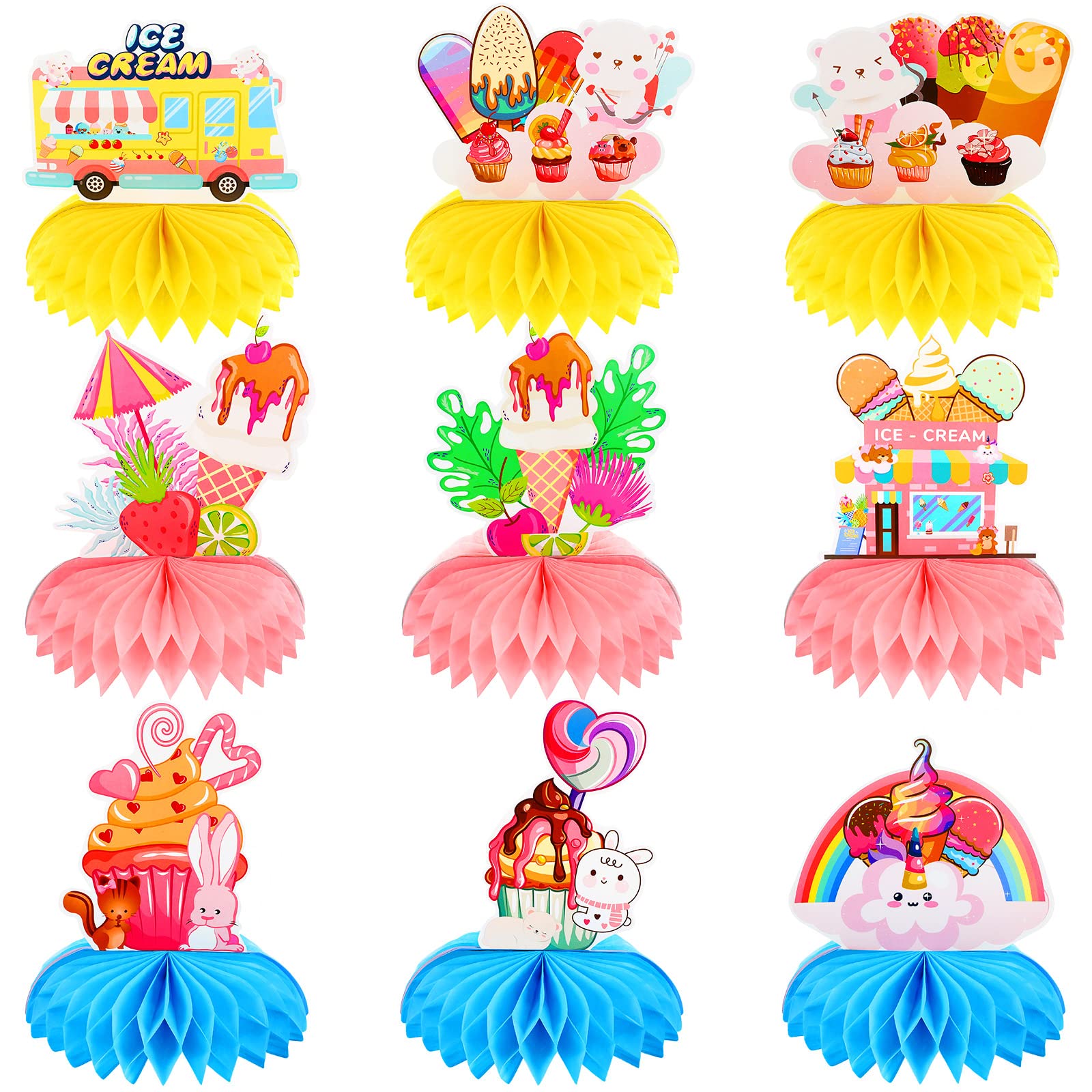 Buy 9 Pieces Ice Cream Centerpiece Ice Cream Centerpiece Ice