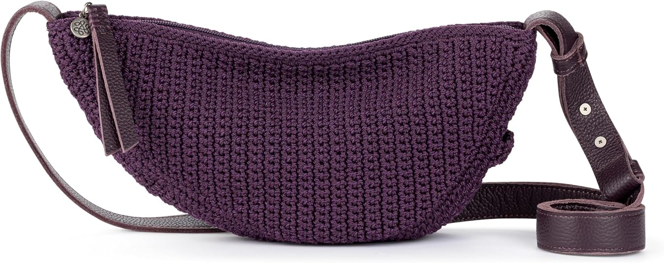 The Sak Tess Large Sling Purse – Women’s Leather Crossbody Bag, Adjustable Strap, Zipper Closure, 14.75x7.5x3.375 Inches, Ethical & Sustainable