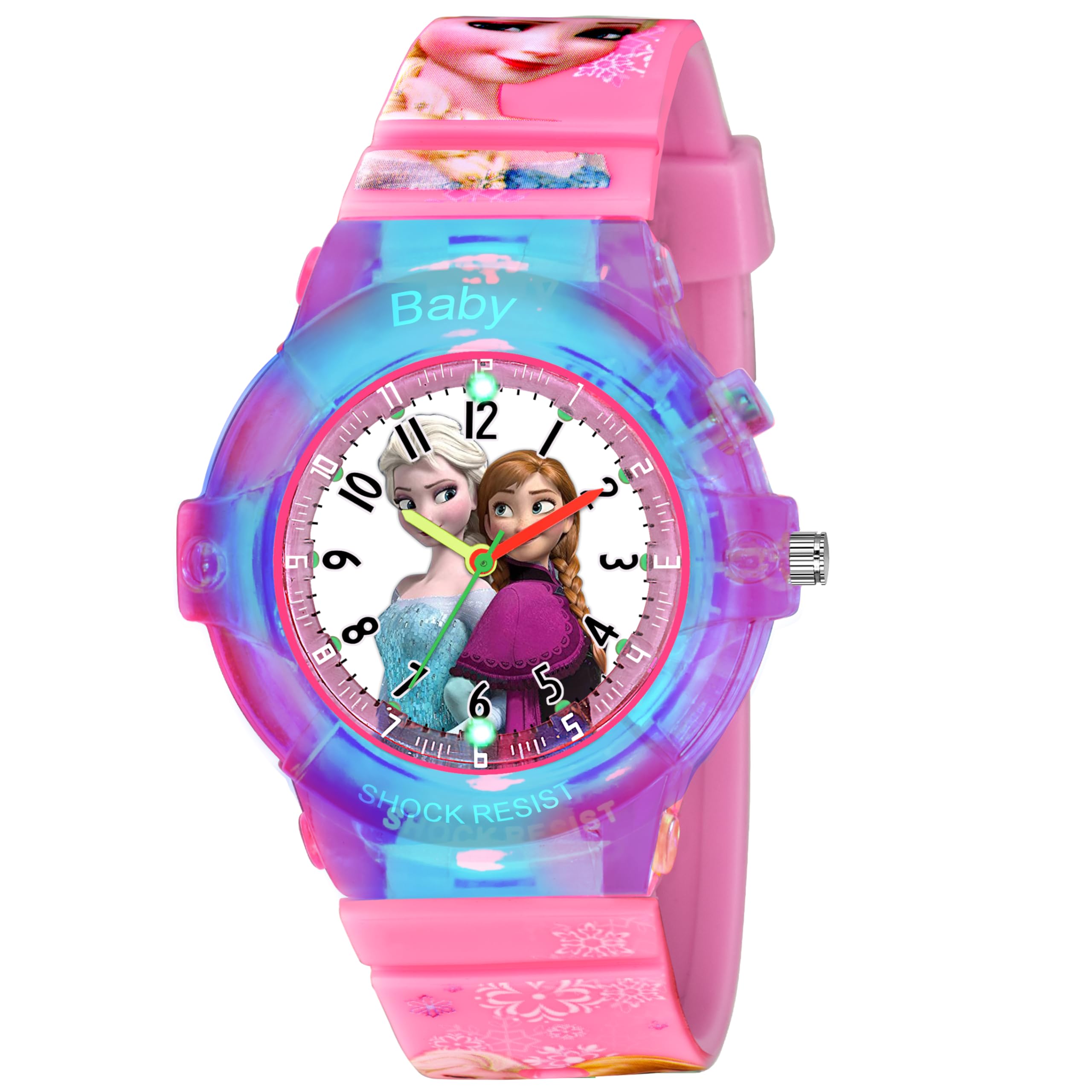 ON TIME OCTUS Kids Analouge Multi-Color Light Cute Cartoon Character Girls Watch KD-107-108 (White Dial & Pink Colored Strap) (B0DCP57N2V) Amazon Price History, Amazon Price Tracker