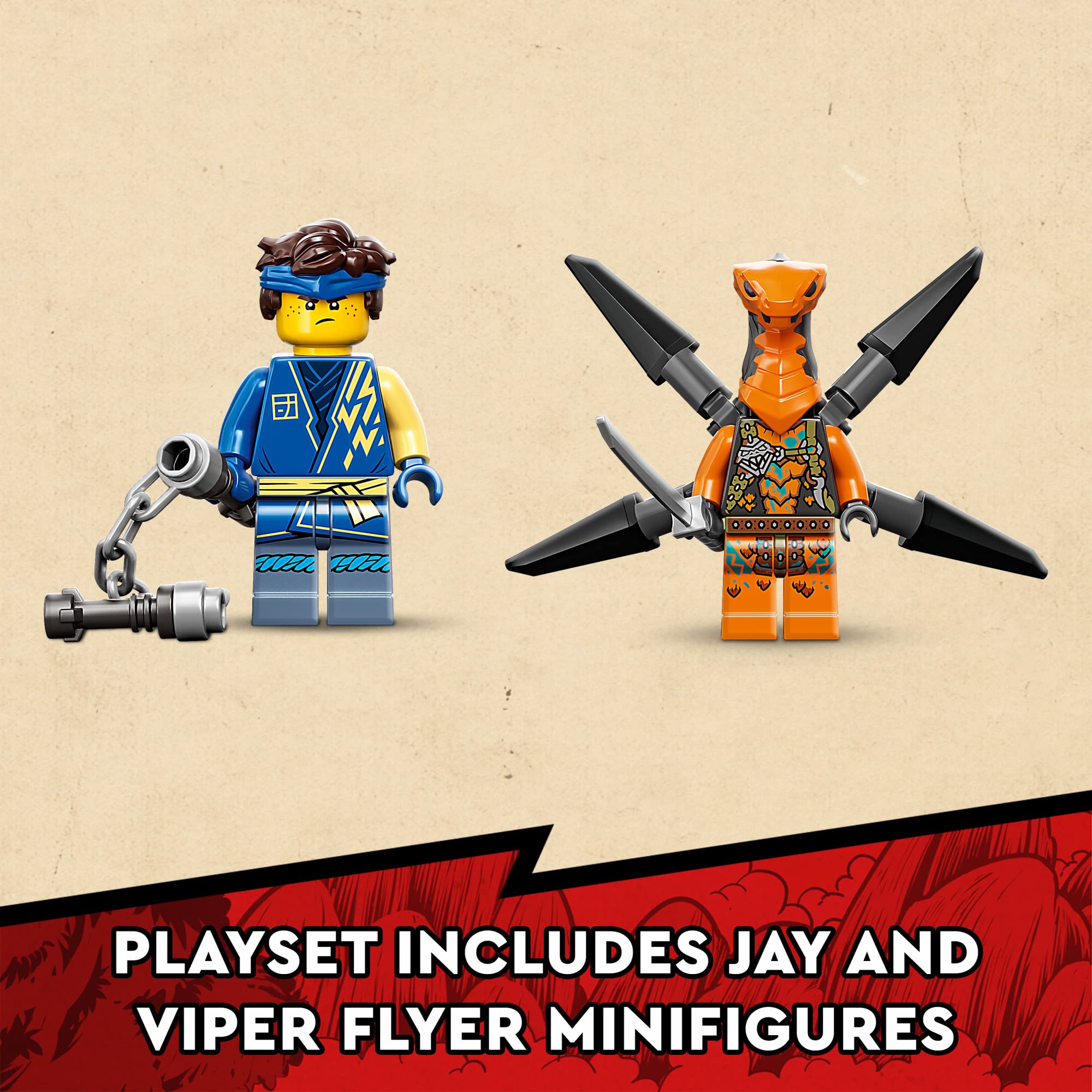 LEGO NINJAGO Jay’s Thunder Dragon EVO 71760 Playset Featuring a Posable Dragon Toy, NINJAGO Jay