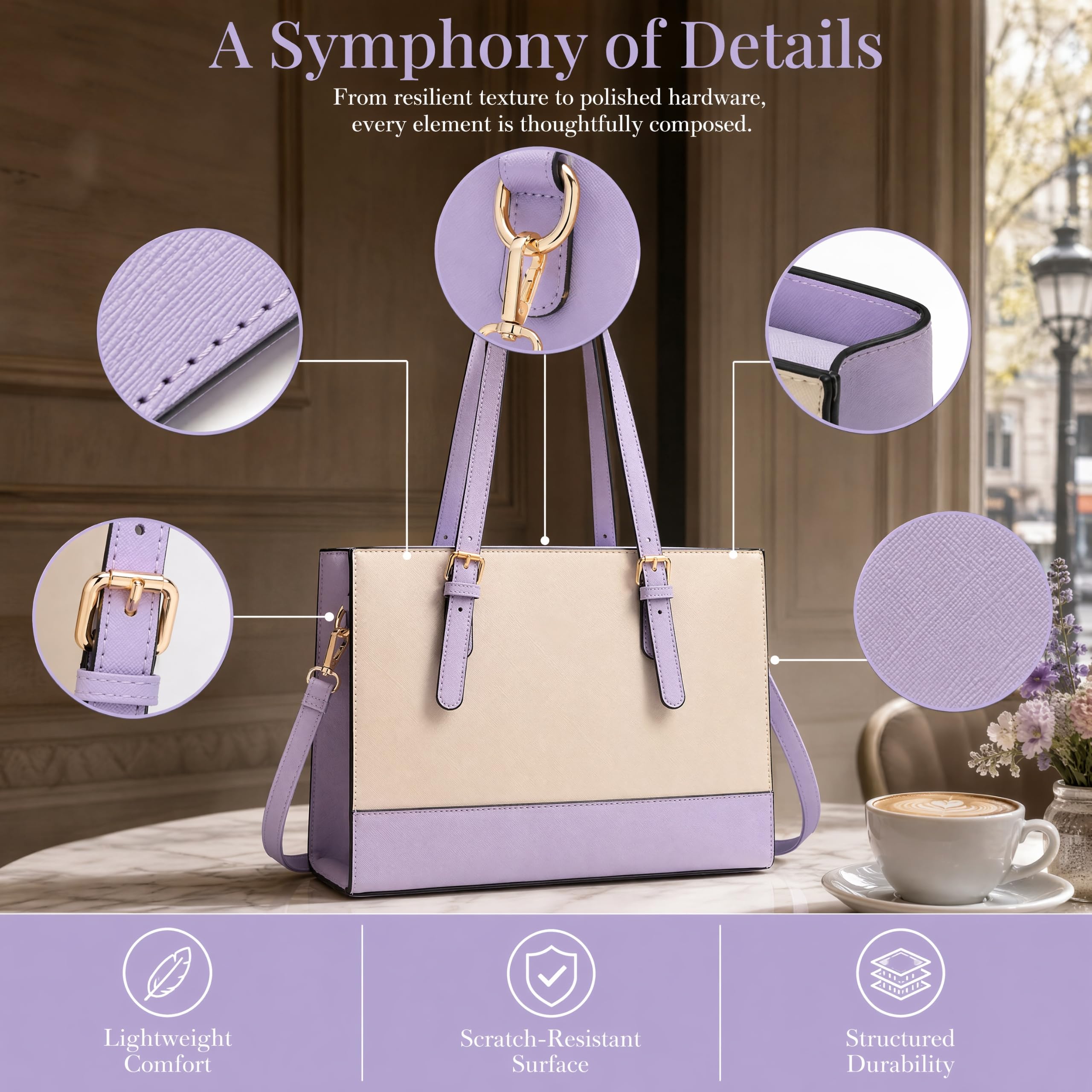 Modische Damen-Handtaschen, Tragetasche, Schultertasche, Tragegriff oben, Geldbörsen-Set