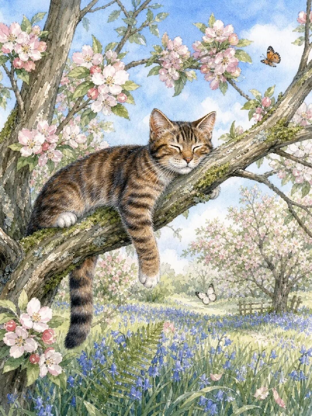 Diamond Painting Gato Kit, Manualidad Creativa y Relajante 80x100cm C8-110