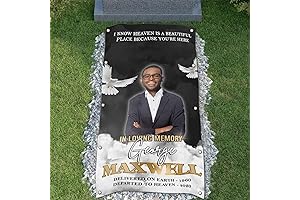 Custom Memorial Grave Blanket - Memories in Heaven