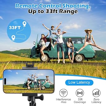 Wireless Vlog Selfie Monitor Screen for iPhone & Android Black