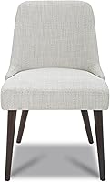 Vista 3 de CHITA Mid-Century Modern Dining Chair, Upholstered Fabric Accent Chair,Set of 2, Ivory