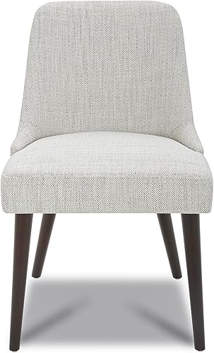 Miniatura 3 de CHITA Mid-Century Modern Dining Chair, Upholstered Fabric Accent Chair,Set of 2, Ivory