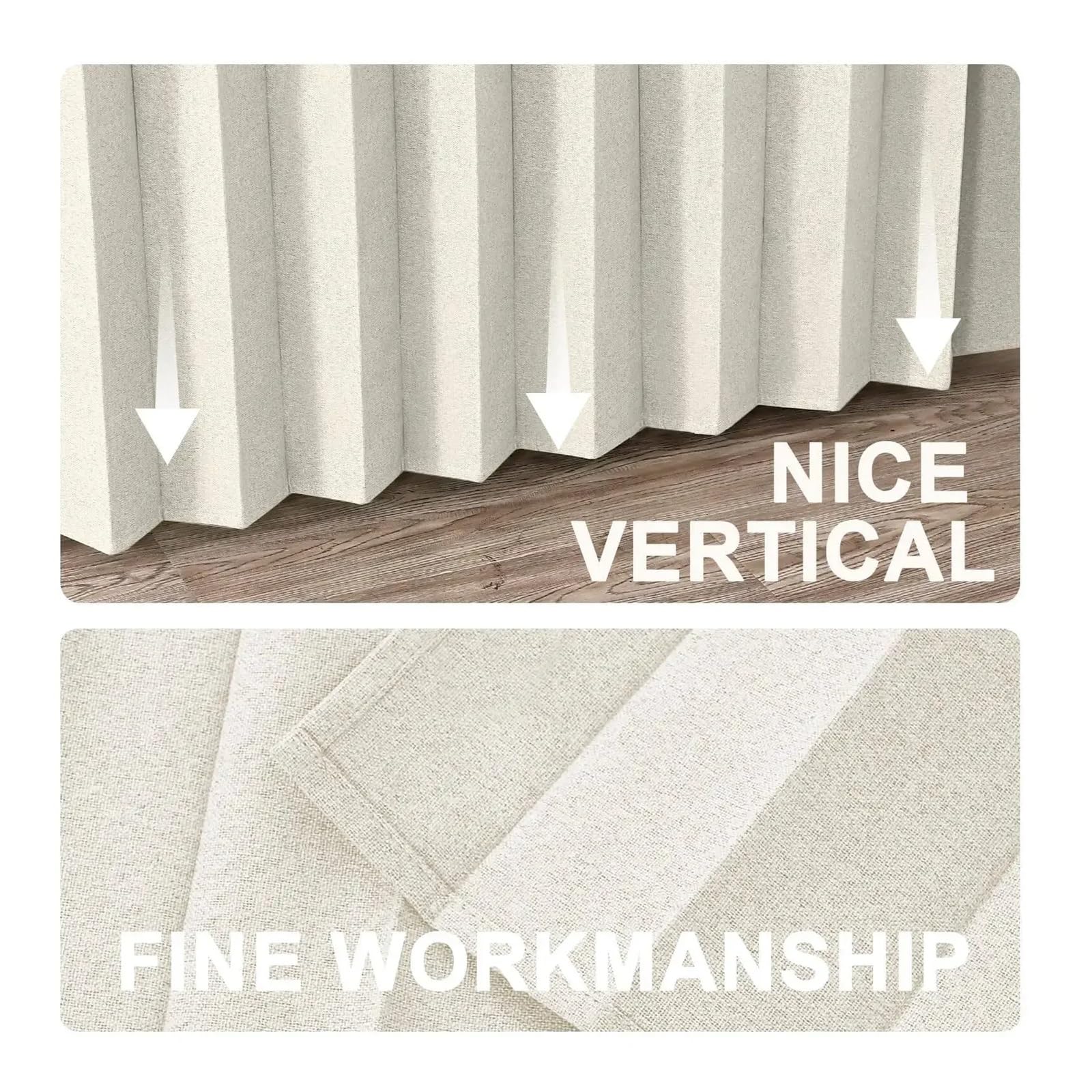 Tende Lino Tende for porte di armadi, plissettate, pieghevoli, magnetiche, fermatende for patio, divisorie for stanze, tende scorrevoli in vetro(Grey,1 * 2.5)