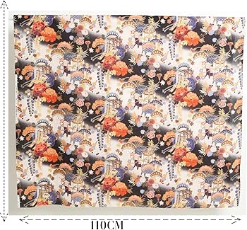 Amazon | 日本製品 着物生地 110cmx200cm綿100% 和風柄 開花シリーズ