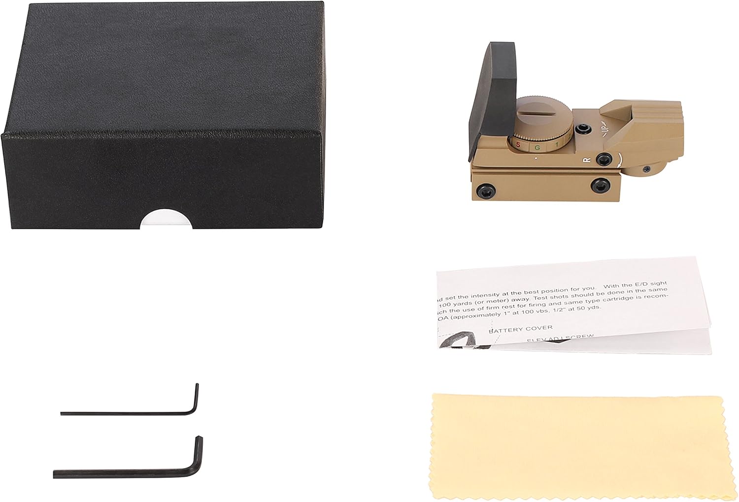 ESSLNB Red Green Dot Sight Reflex Sight Scope with 4 Reticles and 20/22mm Rail Mounts Waterproof Shockproof with 5 Adjustable Brightness