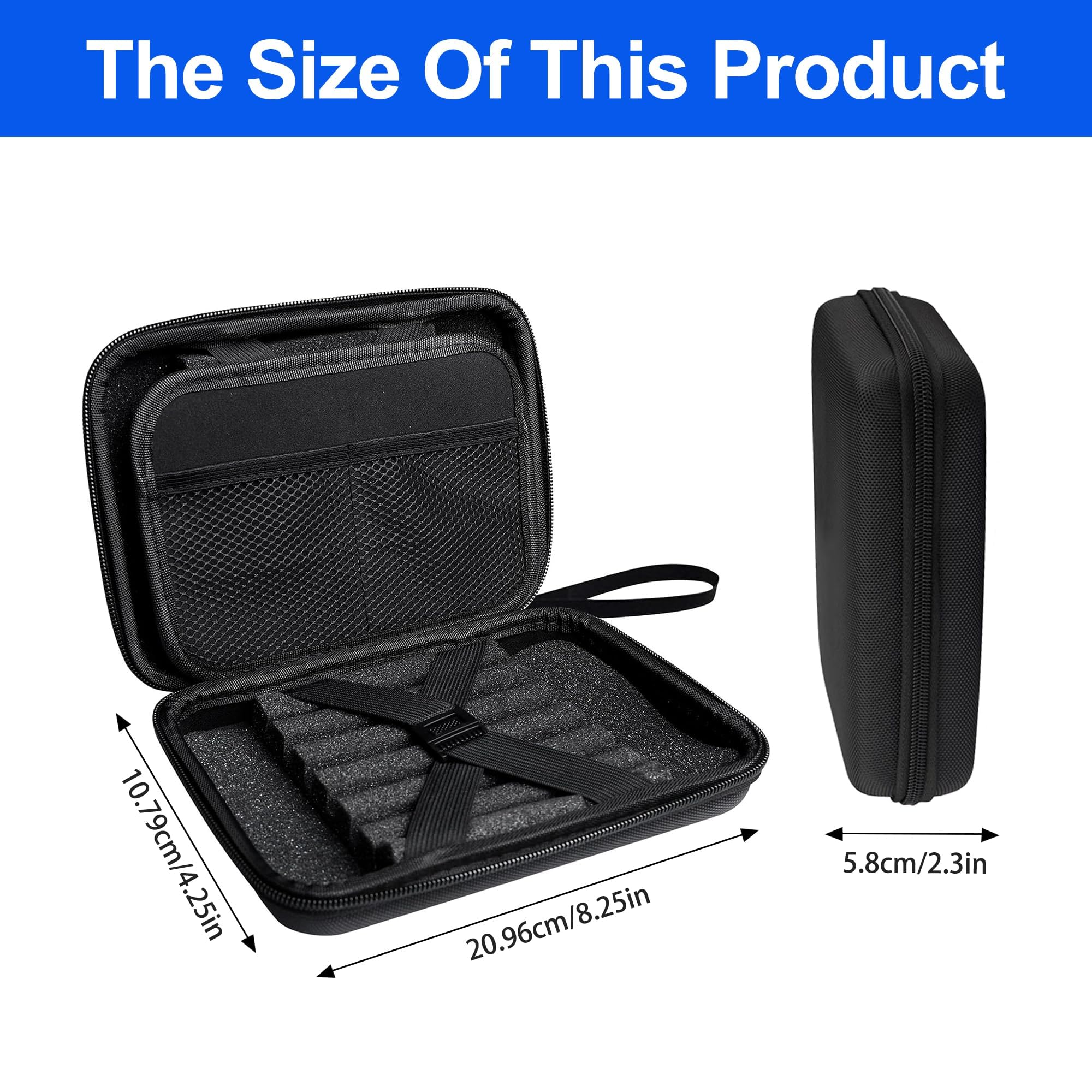 Darttasche,Dart Case,Dartt Etui Schwarz,FüR 12 Darts Professioneller Dartkoffer Mit Eva-Schutz & Traggriff, Portable FüR Dart Zubehör