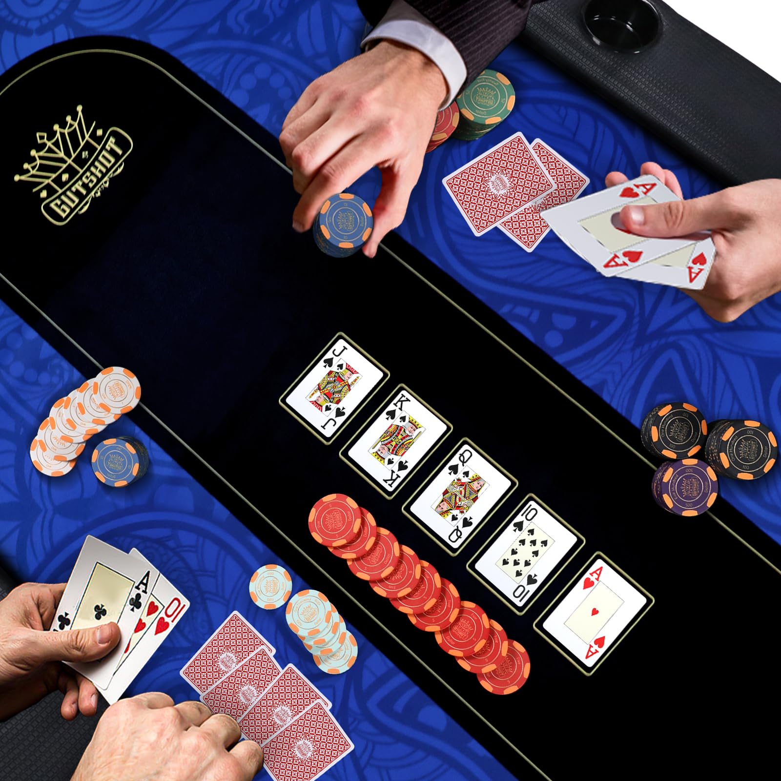 Amazon.com: GUTSHOT Foldable Poker Table for 10 Players - Premium