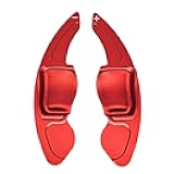 Steering Wheel Paddles Shifters Extensions Compatible With Volkswagen Golf 5 6 MK5/6 GTI/GTX/GT-TSI/R32/R Eos Jetta Passat CC Polo 6R Sharan Tiguan Touareg Touran Scirocco Beetle Seat Leon(Red)+1