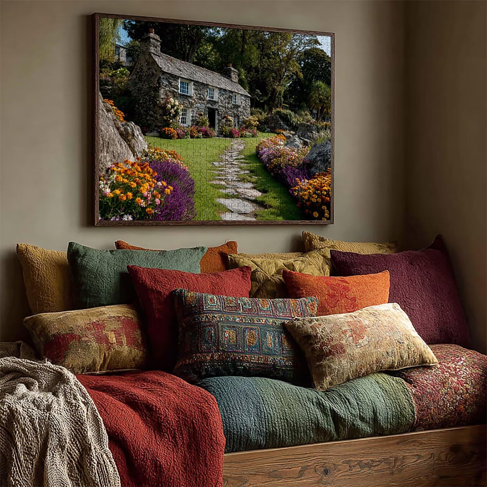 Casa Puzzle 3000 Pezzi Adulti, Puzzle Legno con Scatola 122x81cm, DIY Giochi Divertenti per Familiar, Idea Regalo Uomo e Donna, Squisita confezione Regalo, Estate Decorazioni Casa, (Flower) 5-9659