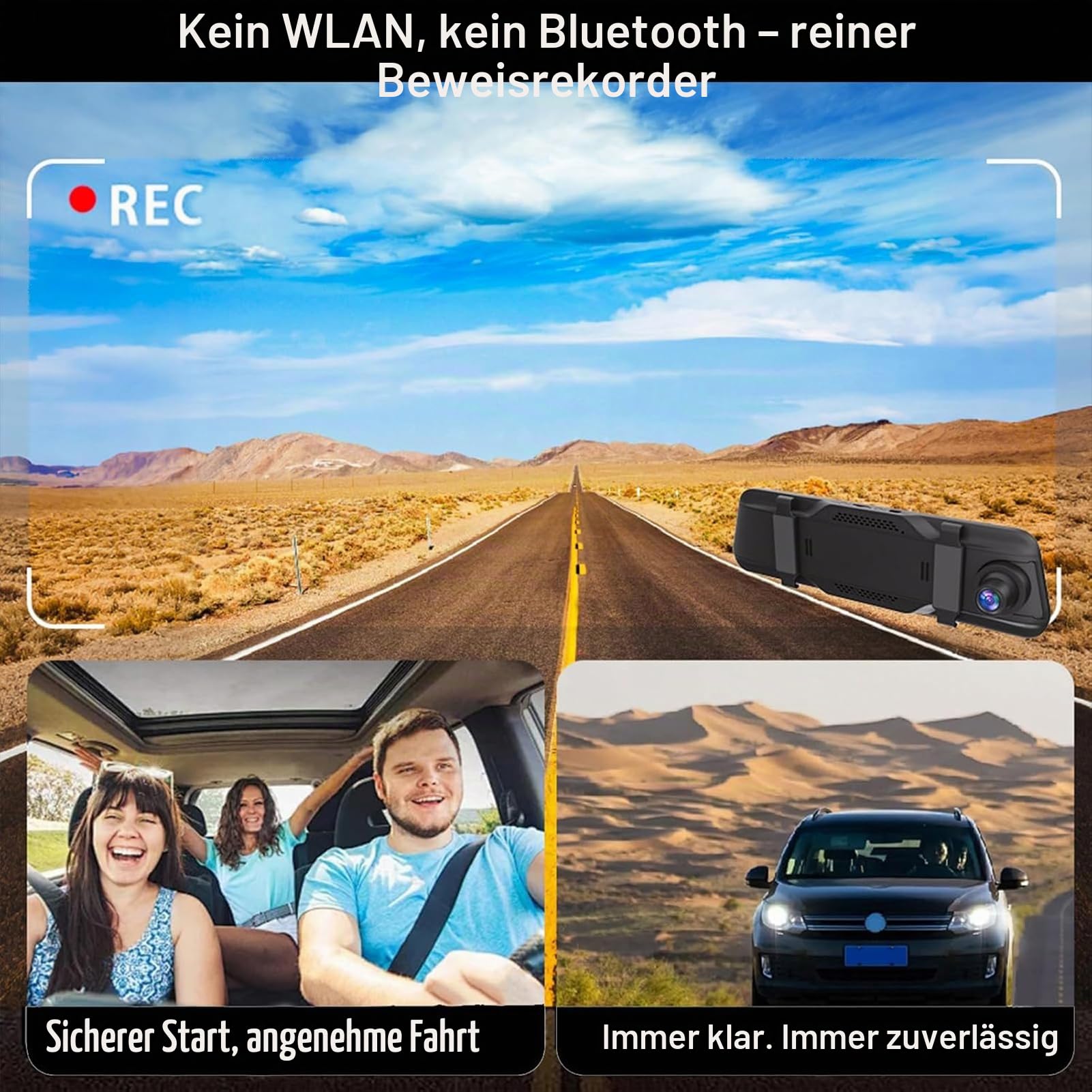 JOMISE 4K UHD Spiegel Dash Cam Front- und Rückkamera, Rückspiegelkamera für Autos & LKWs mit 11 Zoll IPS Touchscreen, Rückfahrkamera mit Typ-C Anschluss/Starvis Sensor/Parkmonitor -G814