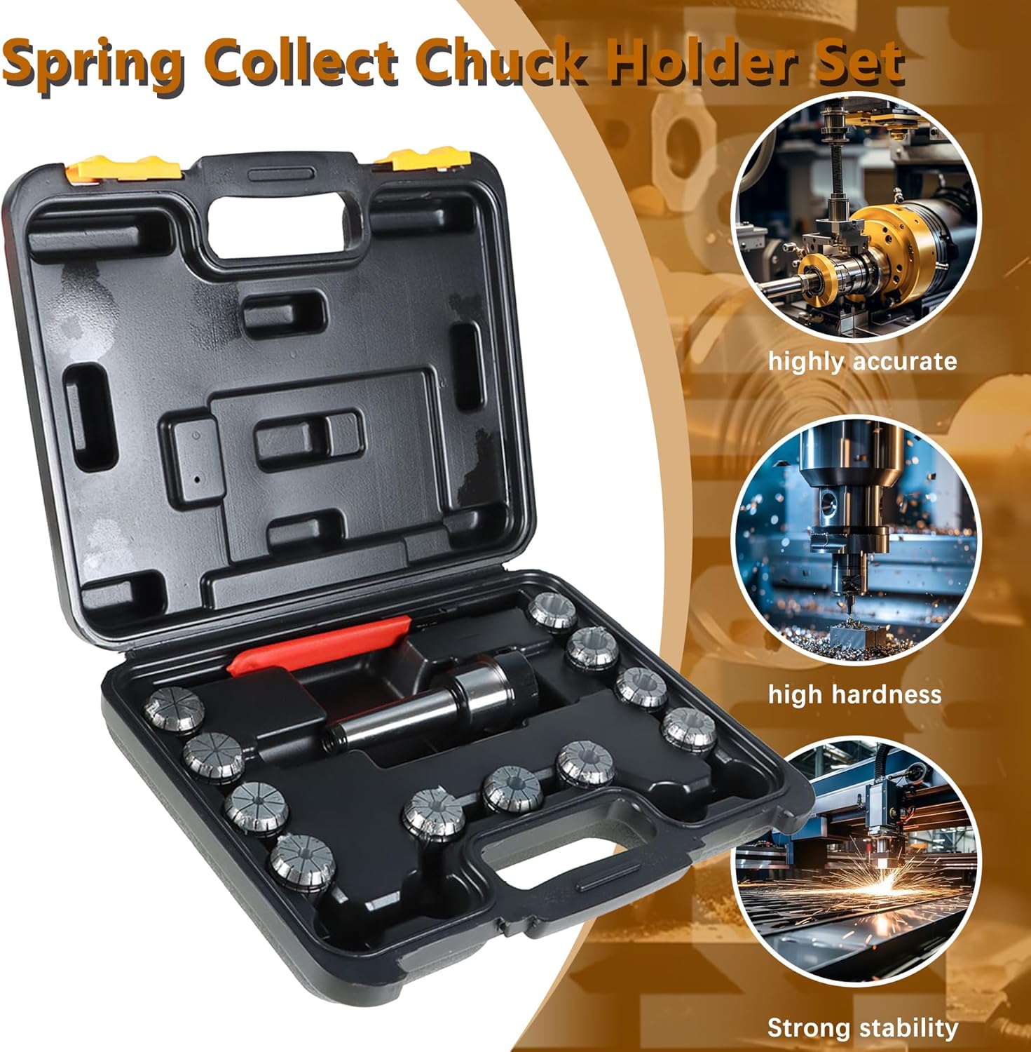 kimllier ER-32 MT3 Spring Collect Chuck Holder Set with 11Pcs ER32 1/8 Inch-3/4 Inch Collet Set and Wrench Fit for CNC Engraving Machine and Milling Lathe Tool