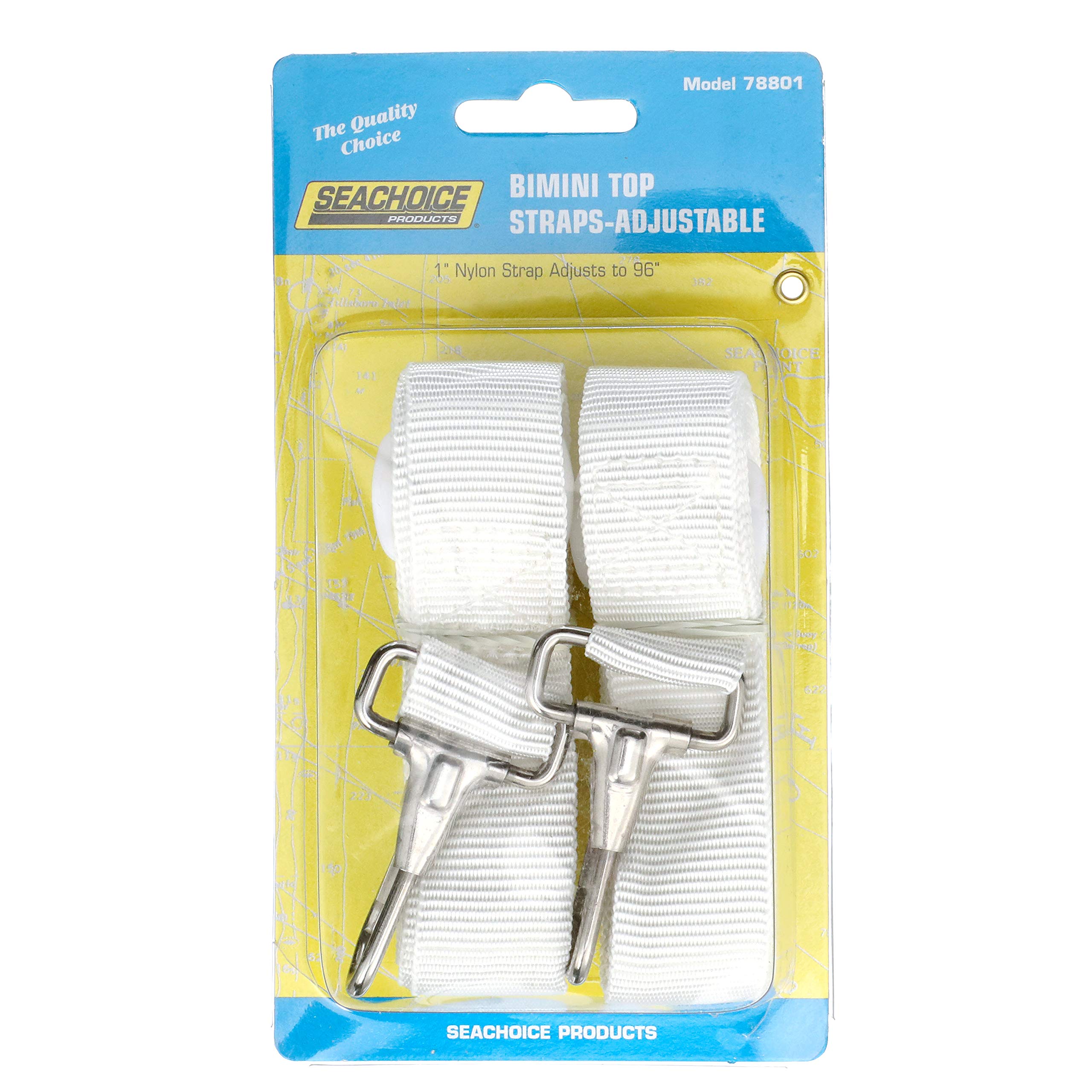 Seachoice 50-78801 Sangles réglables pour biminis Blanc 2,4 m