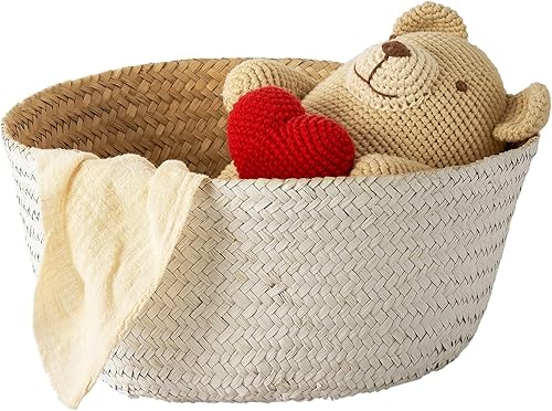 Miniatura 4 de Artera  Cesta de mimbre para el vientre, interior con forro de plástico y asas, maceta natural para higuera, planta de serpiente