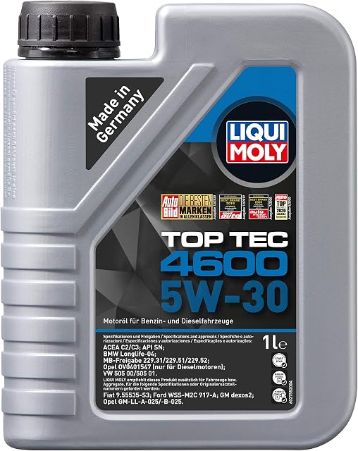 Liqui Moly 2315 - Engine Oil, Top Tec, 4600, 5W-30, Booklet, 1 Litre