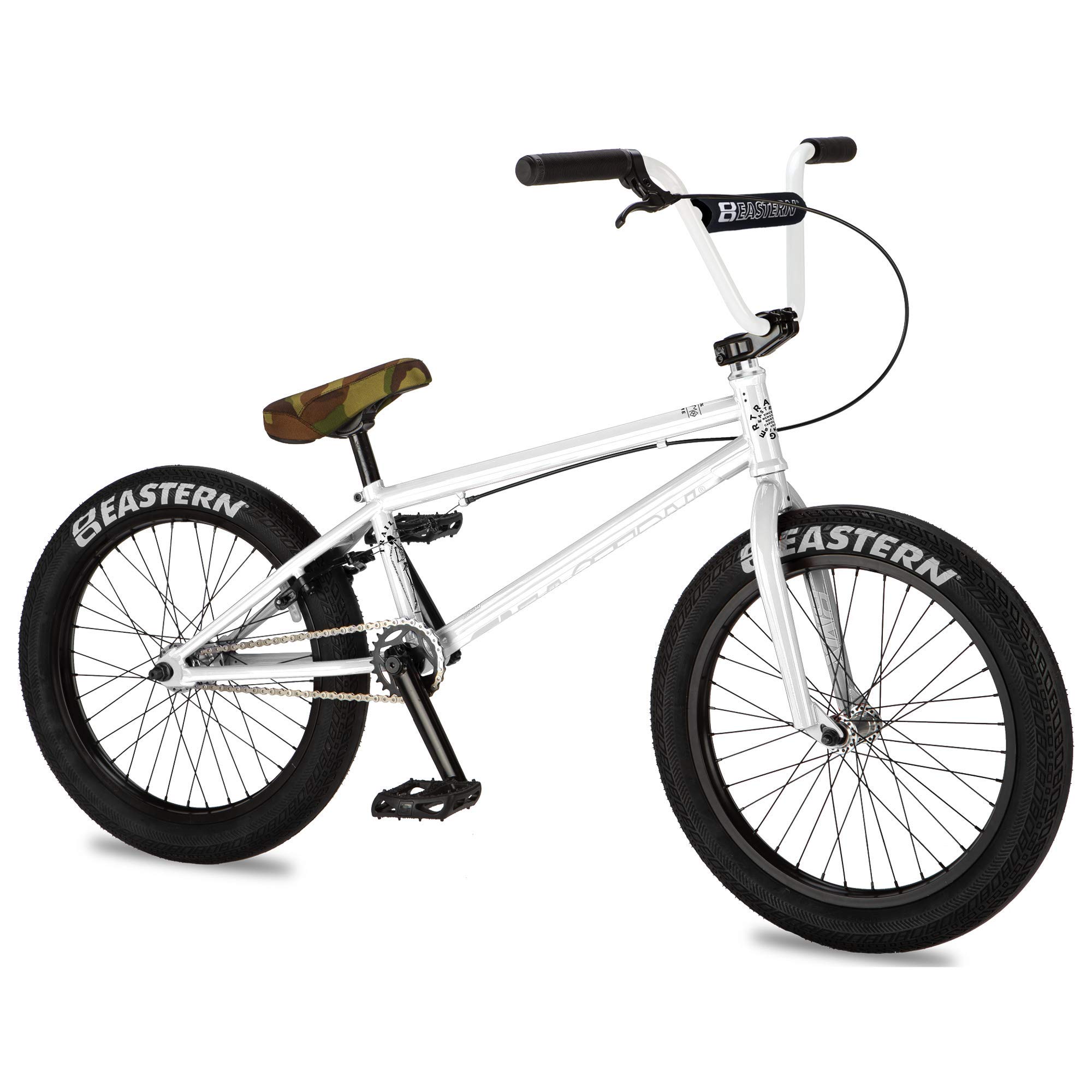 Eastern Traildigger - Bicicleta BMX Pro de 20 pulgadas, marco cromado ligero, llantas de doble pared, asiento giratorio, bielas cromadas, ideal para montar en la calle y el parque