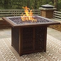 Vista 5 de Onlyfire Quemador Cuadrado de Hoguera de Acero Inoxidable con Sartén, Hoguera de 36 Pulgadas DIY de Propano al Aire Libre para el Patio Trasero