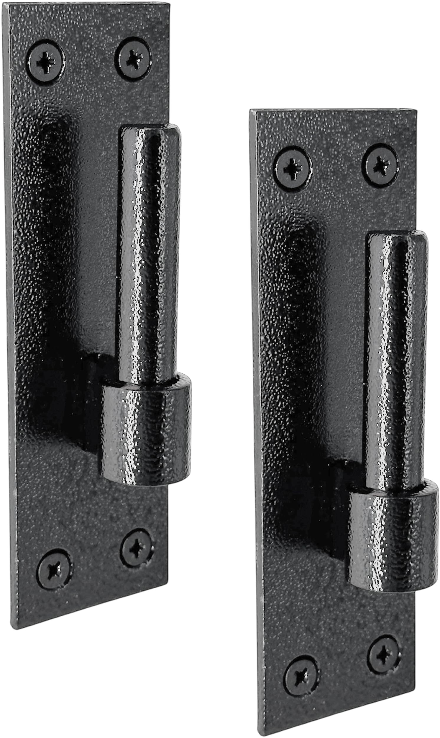 Irontite Black Irontite® 2 Pack Heavy Duty Gate Hinges With 16Mm Pin And 16Mm Eye Bolts, To Suit Wrought Iron Gates And Wooden Gates. Gate Hinges Hook On Plate Hinge Pins.