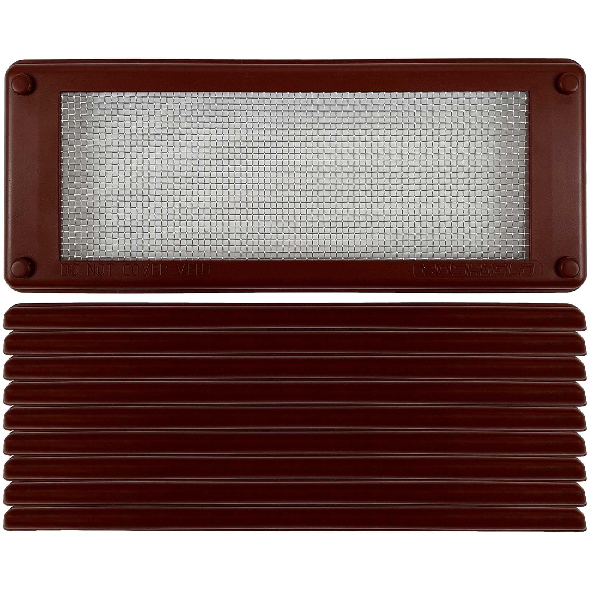 Roshield Pest Proofing Air Brick Mesh Vent Cover | Mouse Insect Rodent Control Prevention x 10 (Brown, Standard)