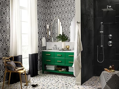 Miniatura 2 de Moen Grifo de baño de arco alto de dos manijas cromado Doux, válvula se vende por separado, TS6925