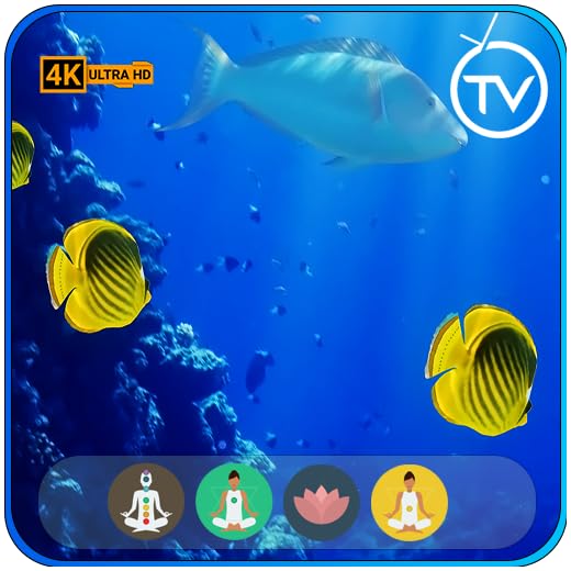 Aquatic Bliss: Immerse Your Space with Serenity - From Vibrant Funky Fish Aquarium to Tranquil Sea Life Vistas, Perfect for 4K HDR TVs, Fire Devices, Christmas Decor, Meditation, and Peaceful NO ADS