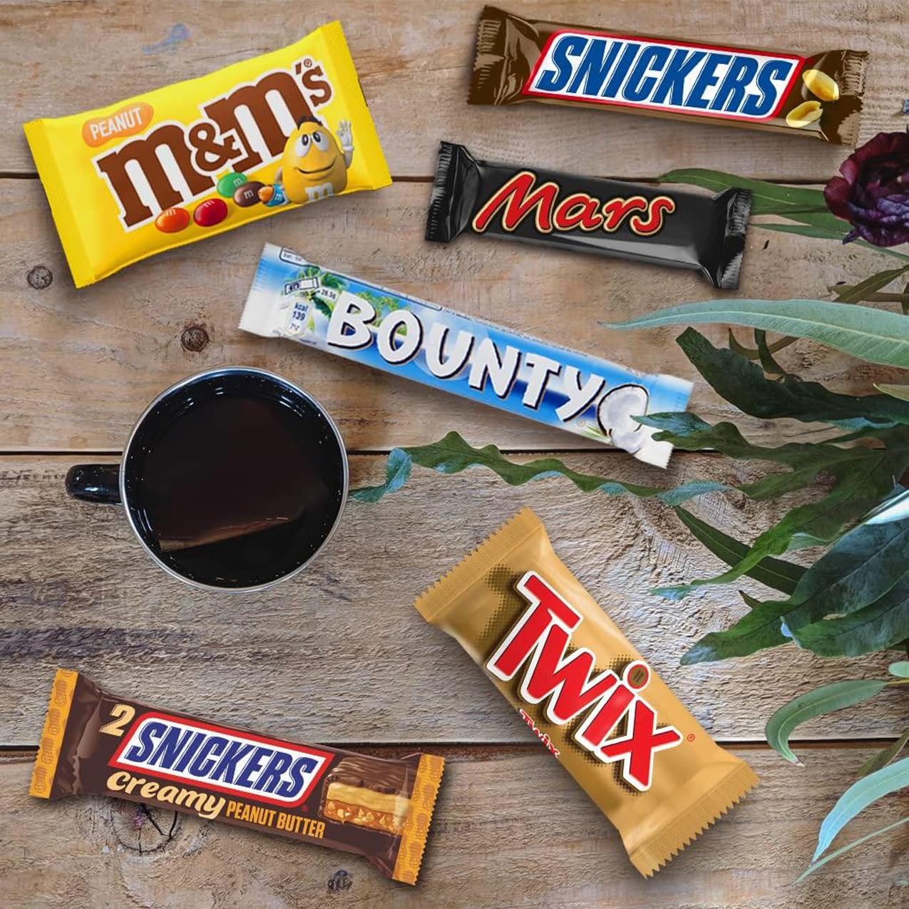 Snickers Mars Twix M&M's Bounty Schokoriegel-Box Großpackung 72 Riegel