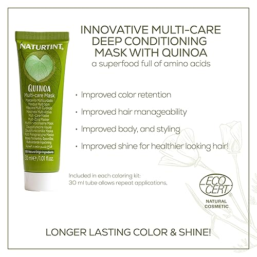 Miniatura 6 de Naturtint Tinte permanente para el cabello rubio ceniza 8A (paquete de 1), sin amoníaco, vegano, libre de crueldad, hasta el 100% de cobertura de