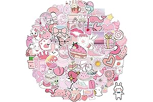 100 PCS Cute RedBubble Stickers for Water Bottles, Waterproof Vinyl Aesthetic VSCO Stickers