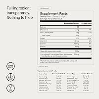 Vista 17 de Momentous Essential - Proteína de suero en polvo alimentada con pasto – 0.71 oz de proteína aislada de suero – Certificado NSF para deporte – Sin